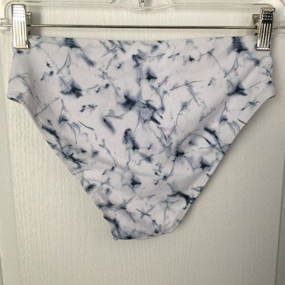 Shein Bikini Bottom Size Small Blue White Tie Dyed - Picture 2 of 5